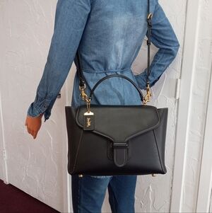 Coach Courier Carryall Black Glovetanned Leather Handle & Shoulder Bag